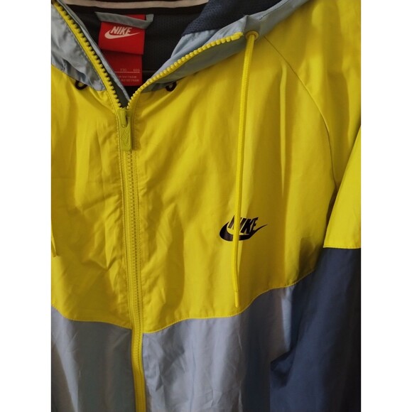 Nike Blue And Yellow Hooded Windbreaker Jacket XXL - Picture 4 of 6